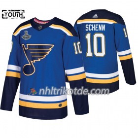 St. Louis Blues Trikot Brayden Schenn 10 Adidas 2019 Stanley Cup Champions Royal Authentic - Kinder